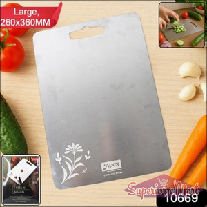 Superior eMart stainless steel chopping board with floral design for durable kitchen use