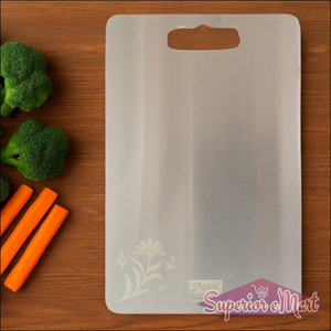 Superior eMart stainless steel chopping board on wooden kitchen surface with vegetables