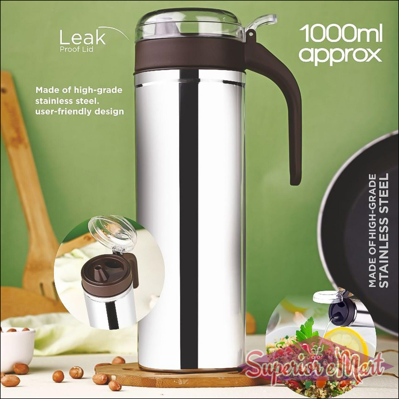 Stainless Steel Oil Pourer 1000ML - Superior eMart
