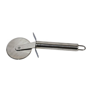 Durable stainless steel pizza cutter with a comfortable grip for easy slicing