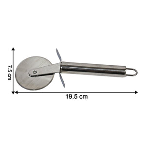 Superior eMart stainless steel pizza cutter with a comfortable handle for easy slicing