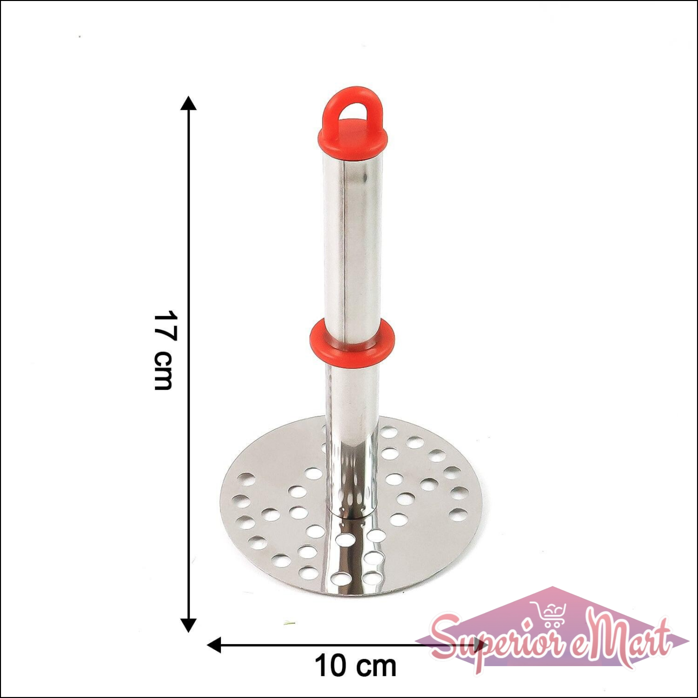 Stainless Steel Potato Masher with Ergonomic Handle (17cm / 1 Pc) - Superior eMart