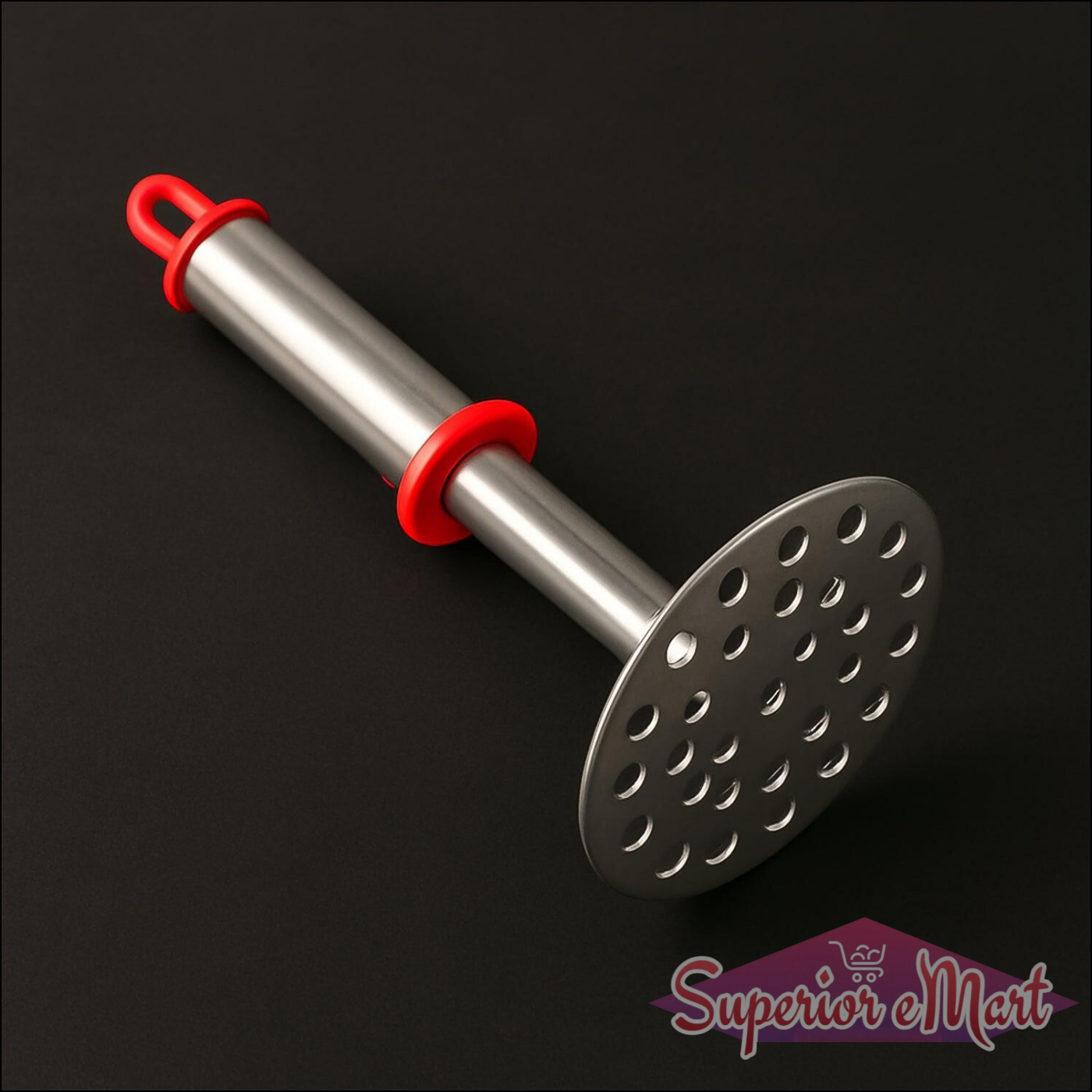 Stainless Steel Potato Masher with Ergonomic Handle (17cm / 1 Pc) - Superior eMart