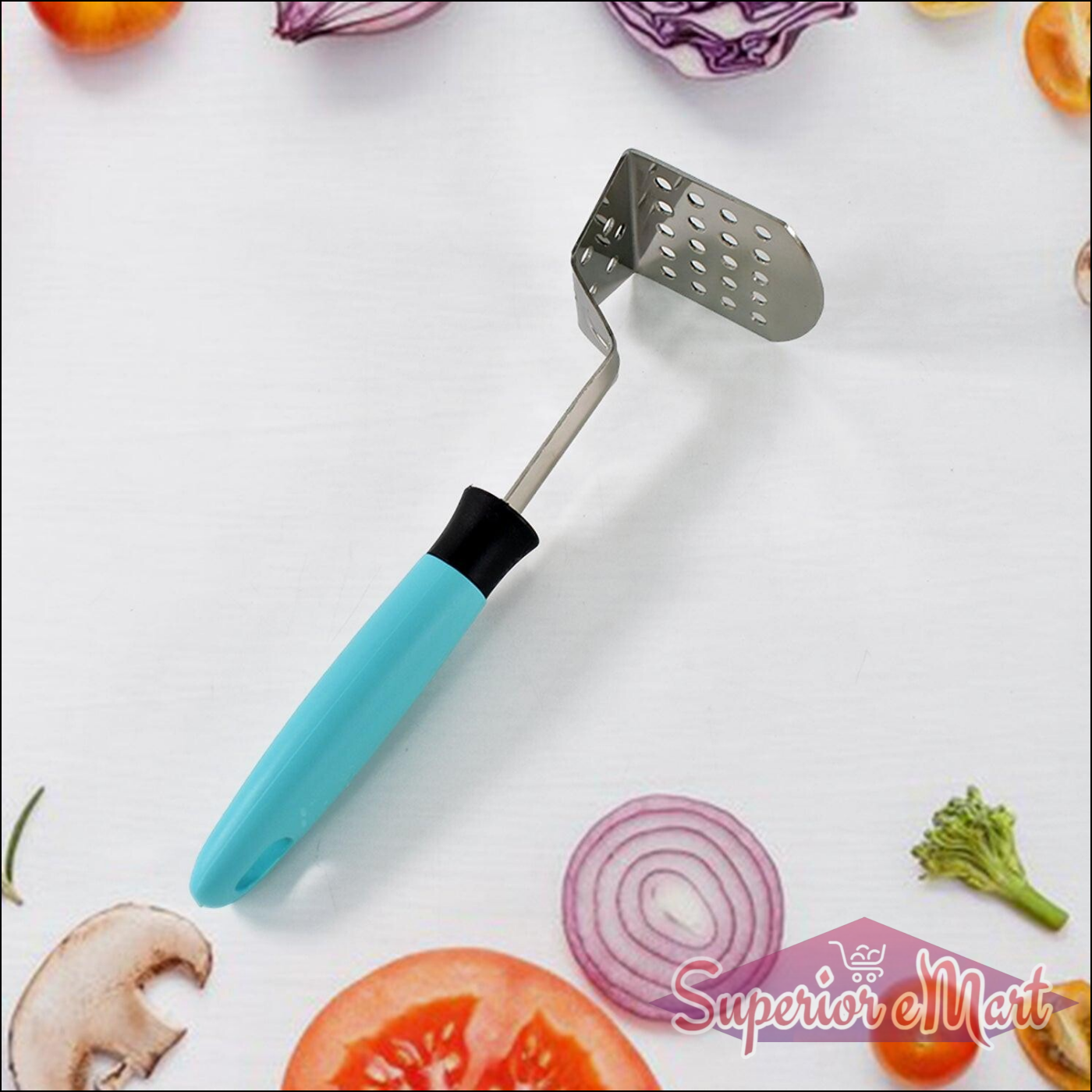 Stainless Steel Potato Masher with Ergonomic Handle - Superior eMart