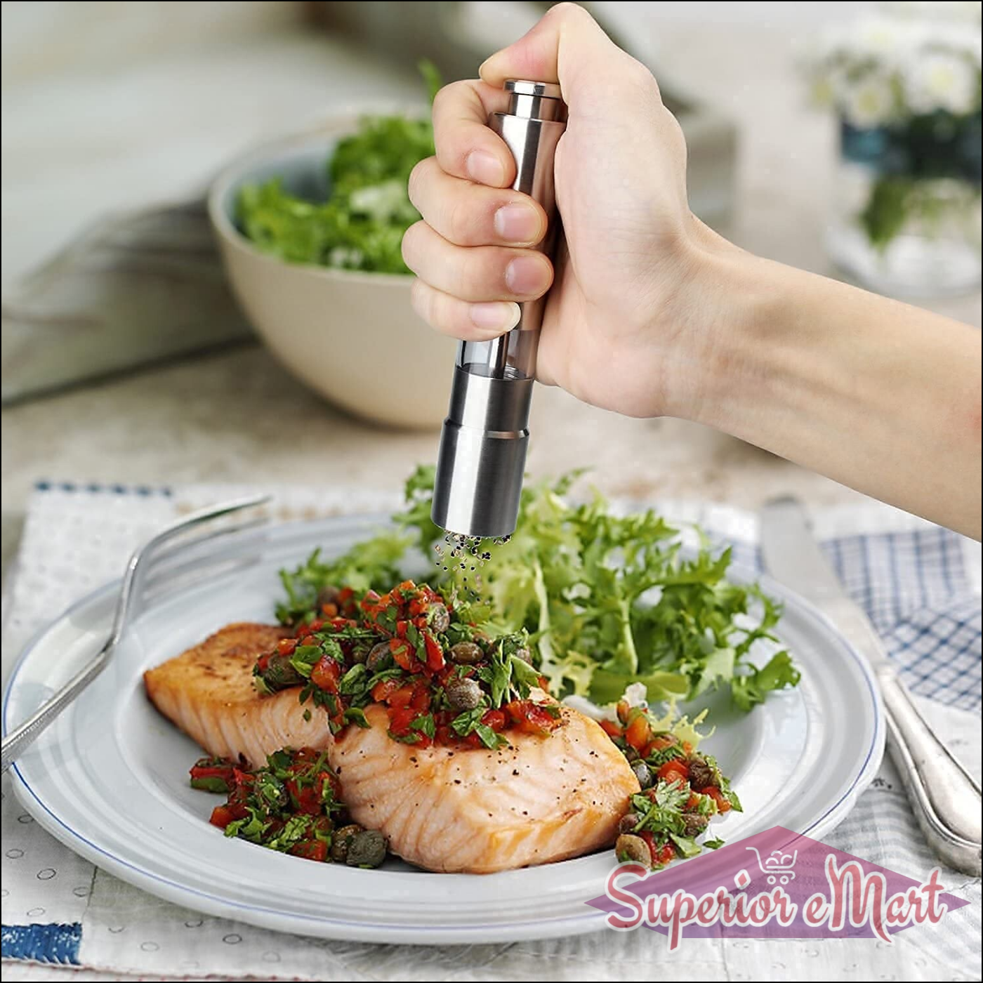 Stainless Steel Salt And Pepper Grinder 1 Pc - Superior eMart