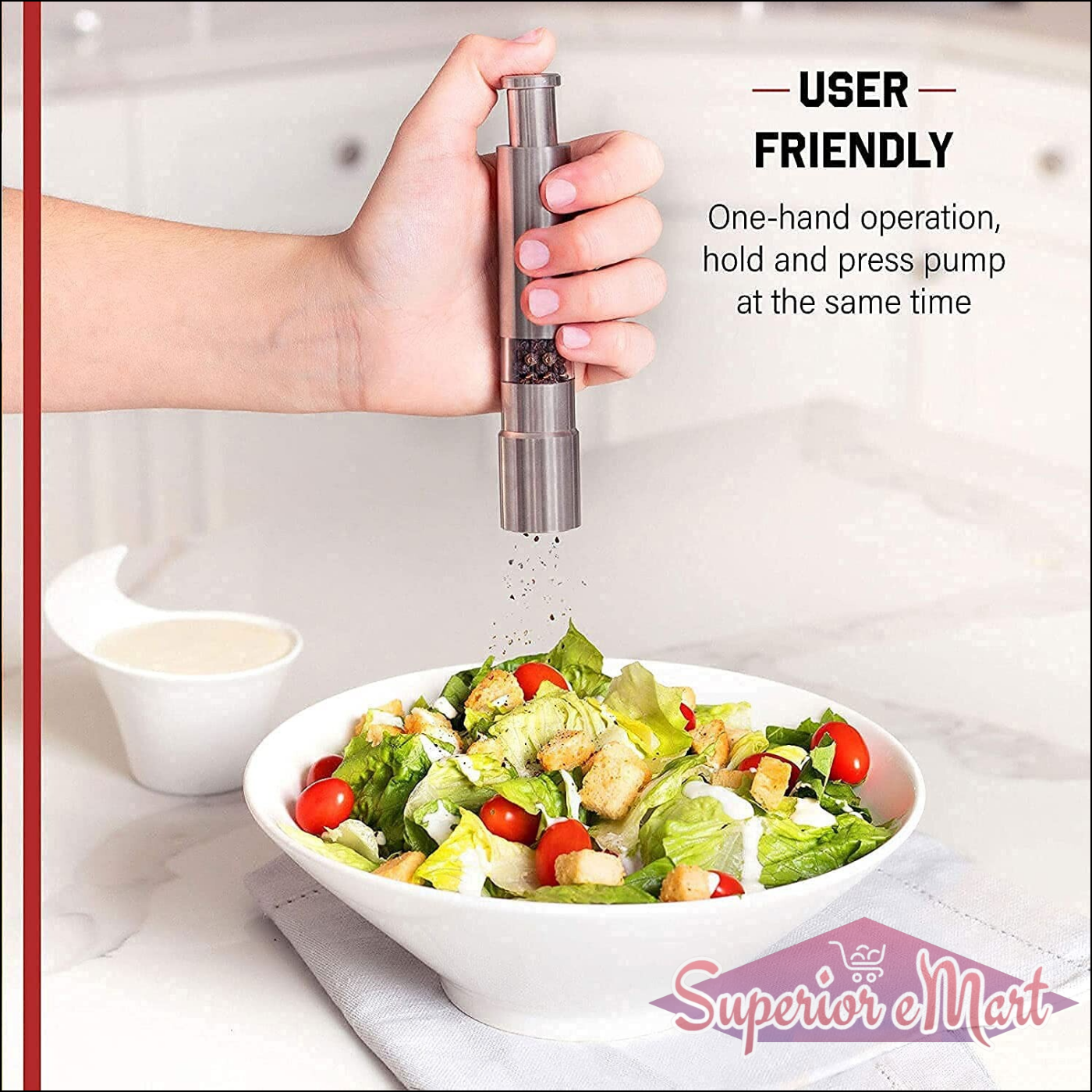 Stainless Steel Salt And Pepper Grinder 1 Pc - Superior eMart