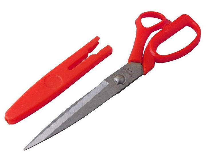 Superior eMart stainless steel scissors 8 inch with red handles and protective cover