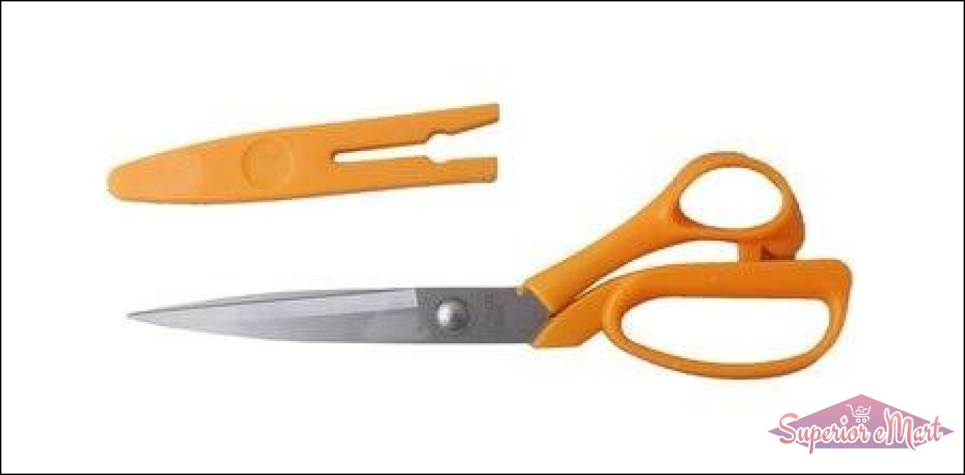 Superior eMart stainless steel scissors 8 inch with ergonomic handle and protective cover