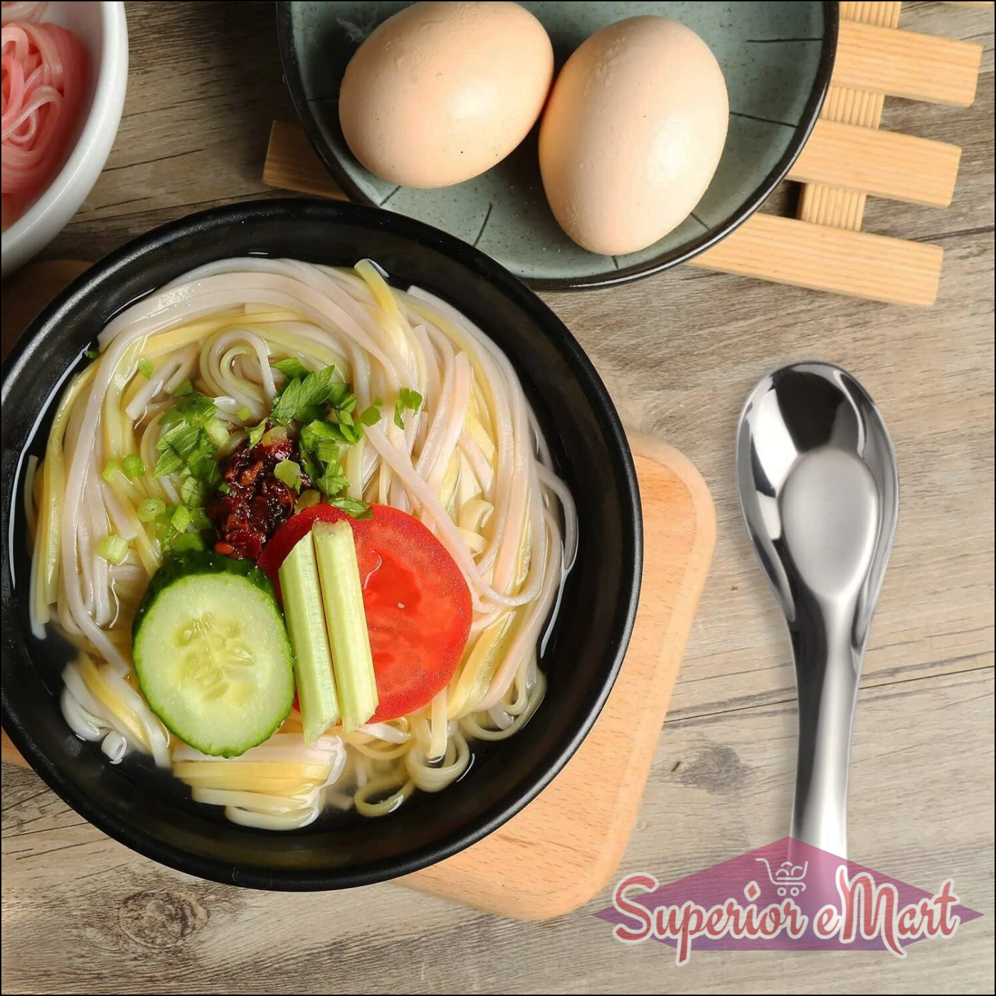 Stainless Steel Soup Spoon Set 6 Pieces - Superior eMart