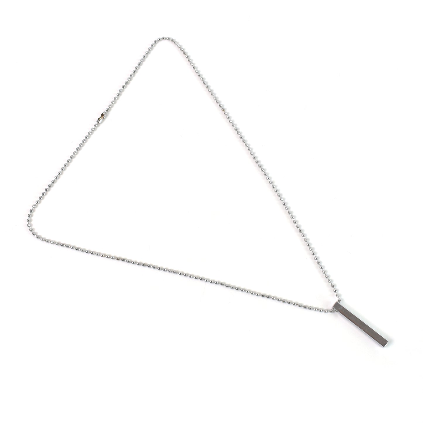Stylish stainless steel stick necklace with a sleek design and durable chain for everyday wear