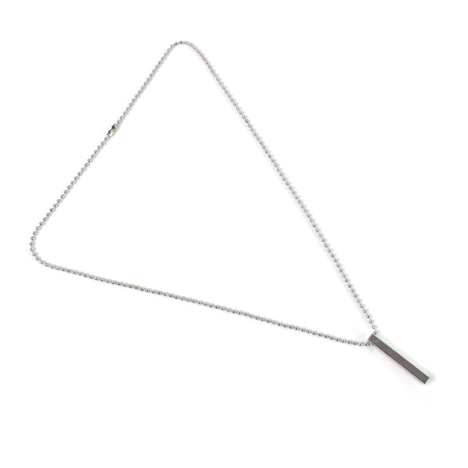Stylish stainless steel stick necklace with a sleek design and durable chain for everyday wear