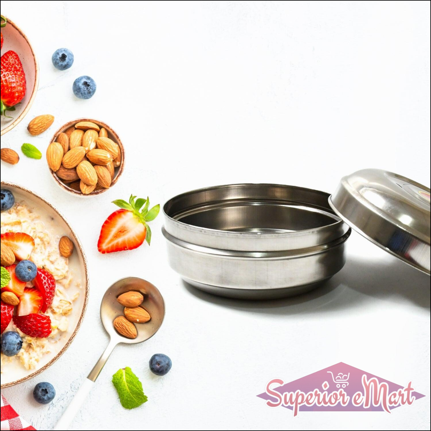 Stainless Steel Tiffin Box - Durable & Leakproof - Superior eMart