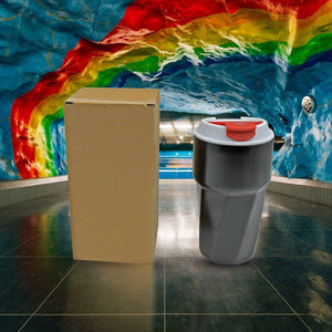 Durable stainless steel travel mug with a secure lid, ideal for hot and cold beverages