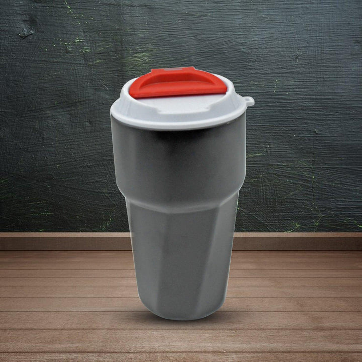 Superior eMart stainless steel travel mug with a sleek design and a red lid for on-the-go hydration