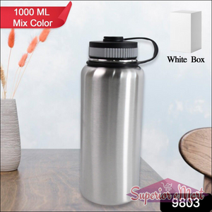 Stainless Steel Vacuum Bottle 1000ml Mix Color - Superior eMart