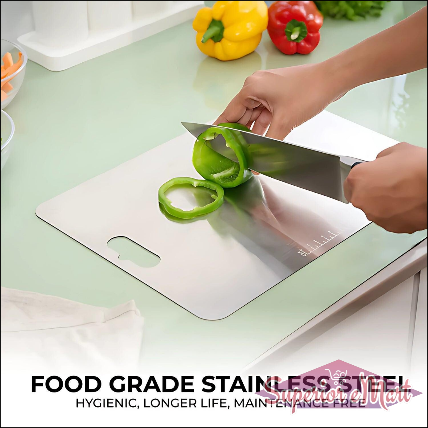 Stainless Steel Vegetable  Fruit Cutting Chopping Board (3120 Cm  1 Pc) - Superior eMart