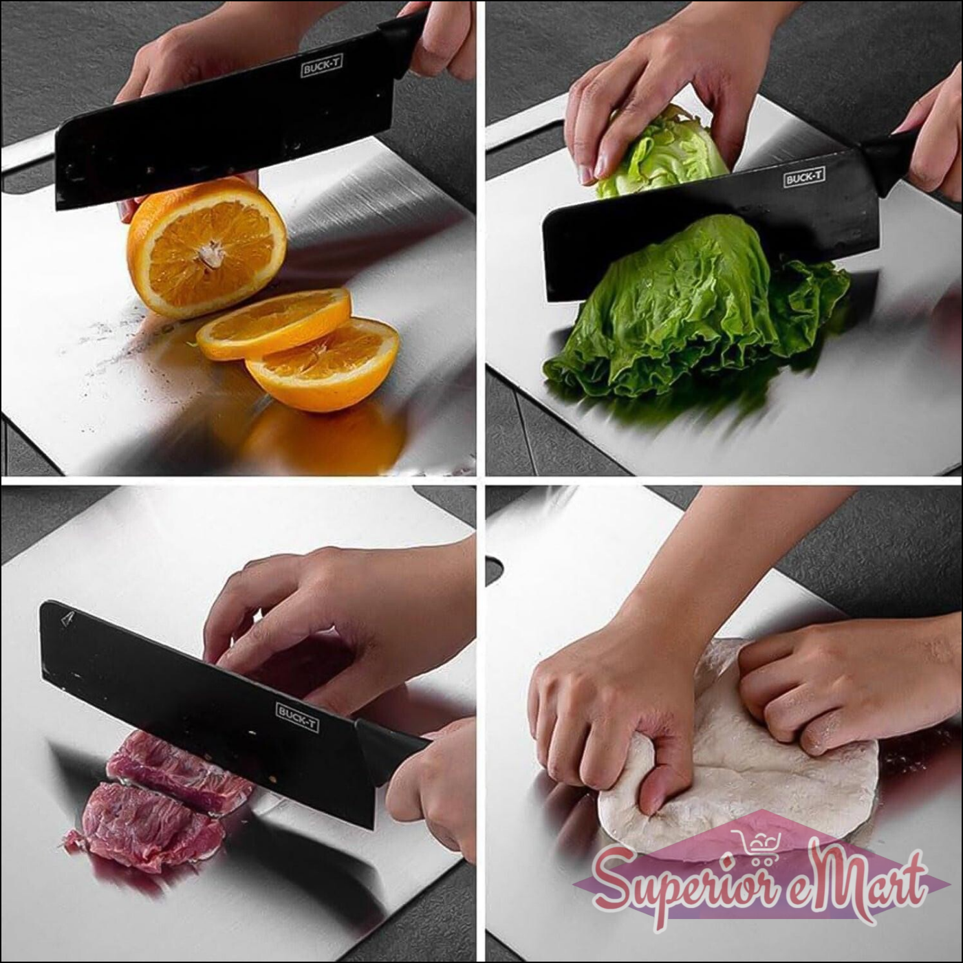 Stainless Steel Vegetable  Fruit Cutting Chopping Board (3120 Cm  1 Pc) - Superior eMart