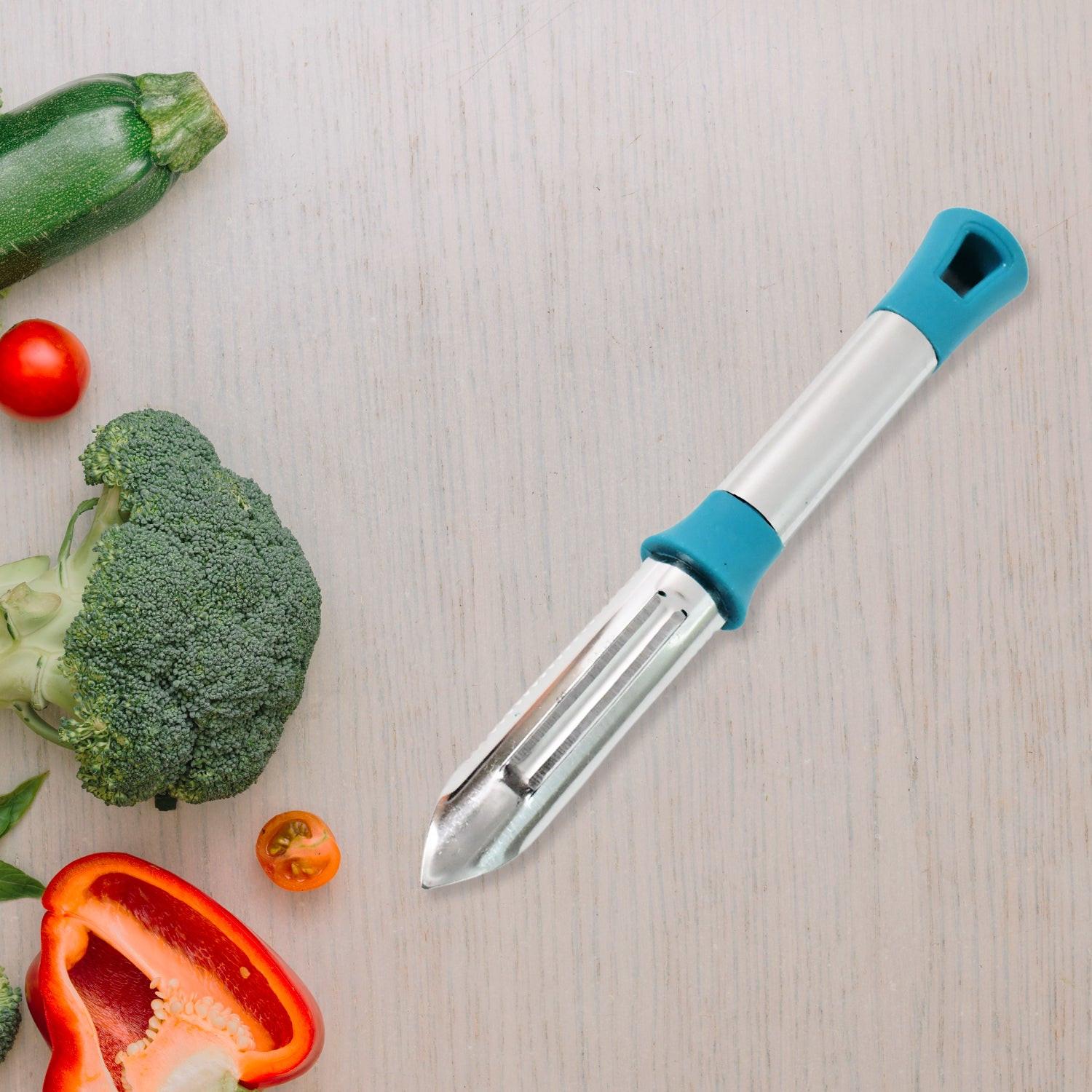Superior eMart stainless steel vegetable peeler with ergonomic handle for efficient peeling