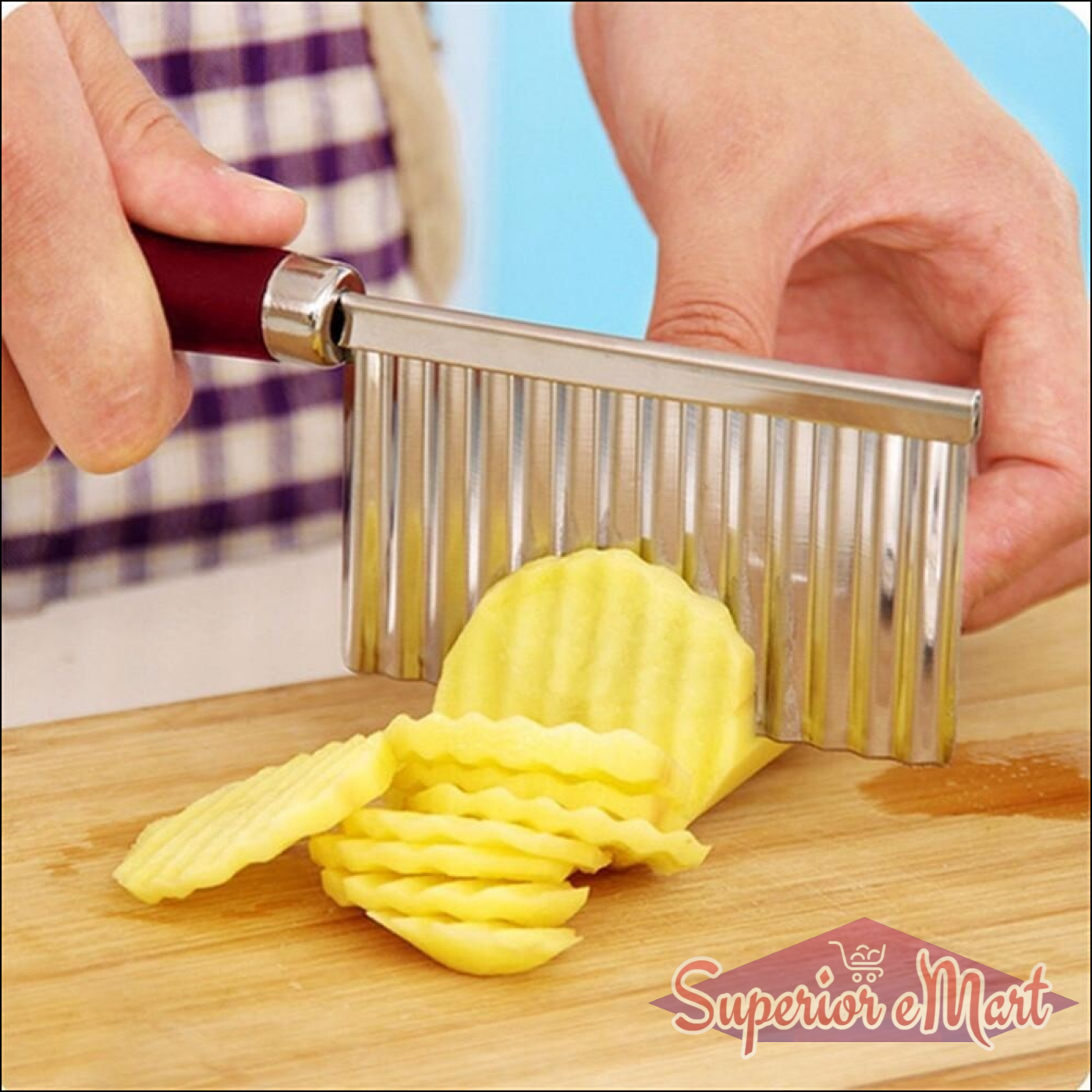 Stainless Steel Vegetable Salad Chopping Knife Crinkle Cutters - Superior eMart