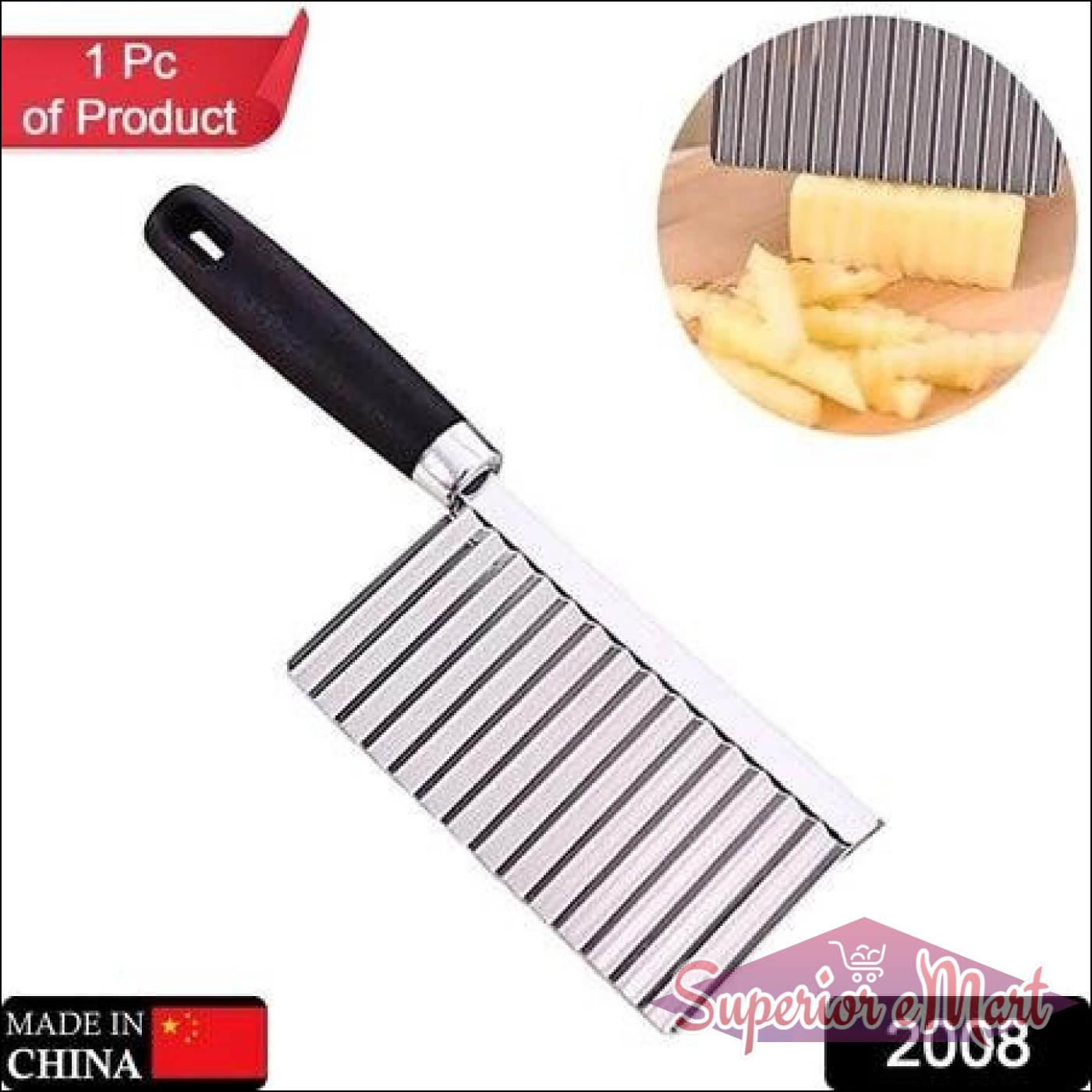 Stainless Steel Vegetable Salad Chopping Knife Crinkle Cutters - Superior eMart