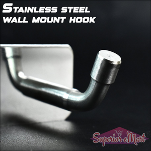 Durable stainless steel wall mounted coat rack hook ideal for home organization