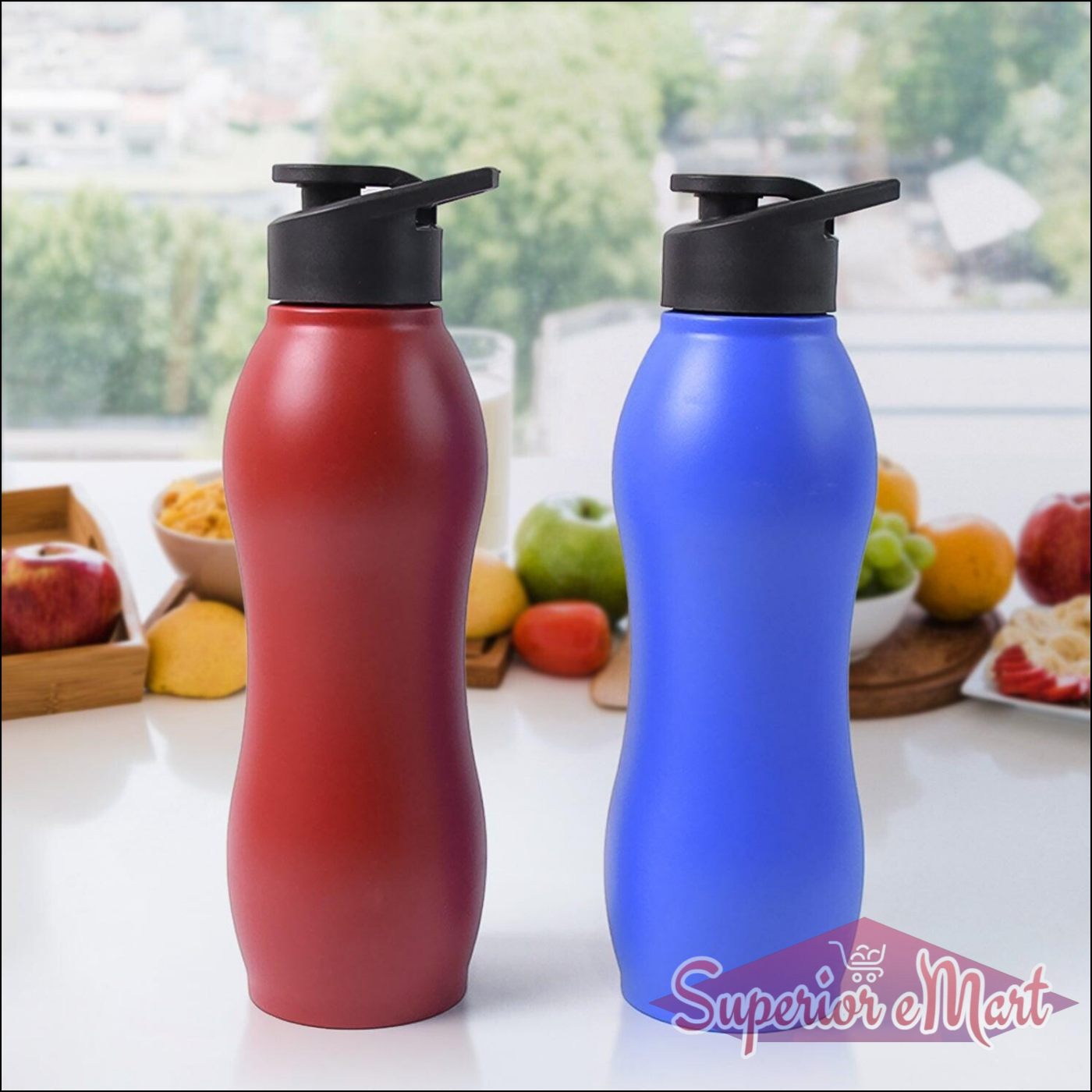 Stainless Steel Water Bottle 1000ml - Mix Color - Superior eMart