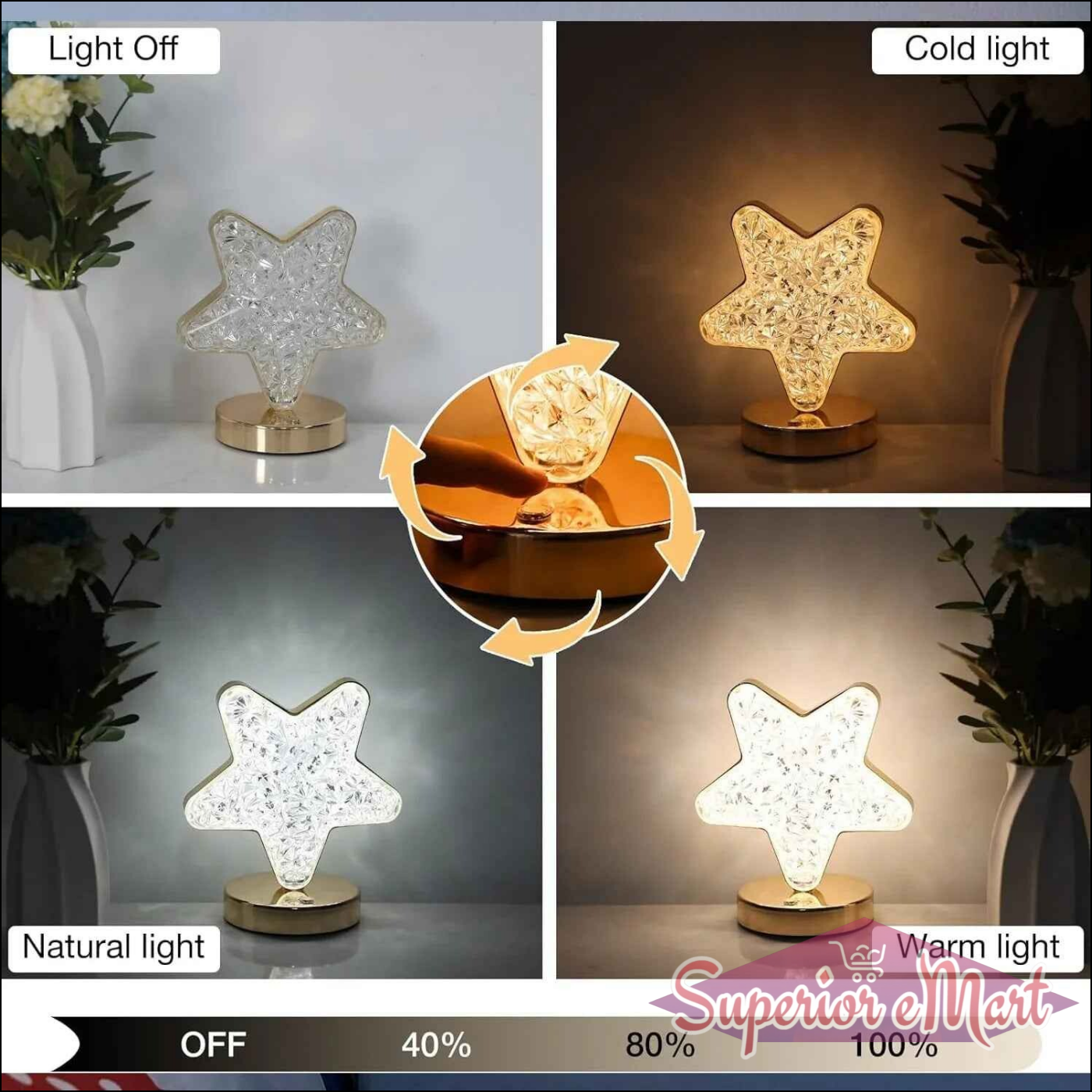 Star Shape Crystal Lamp - Superior eMart