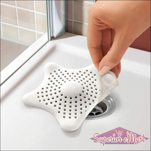 White star shape sink strainer designed to catch food debris and prevent clogs in your kitchen sink