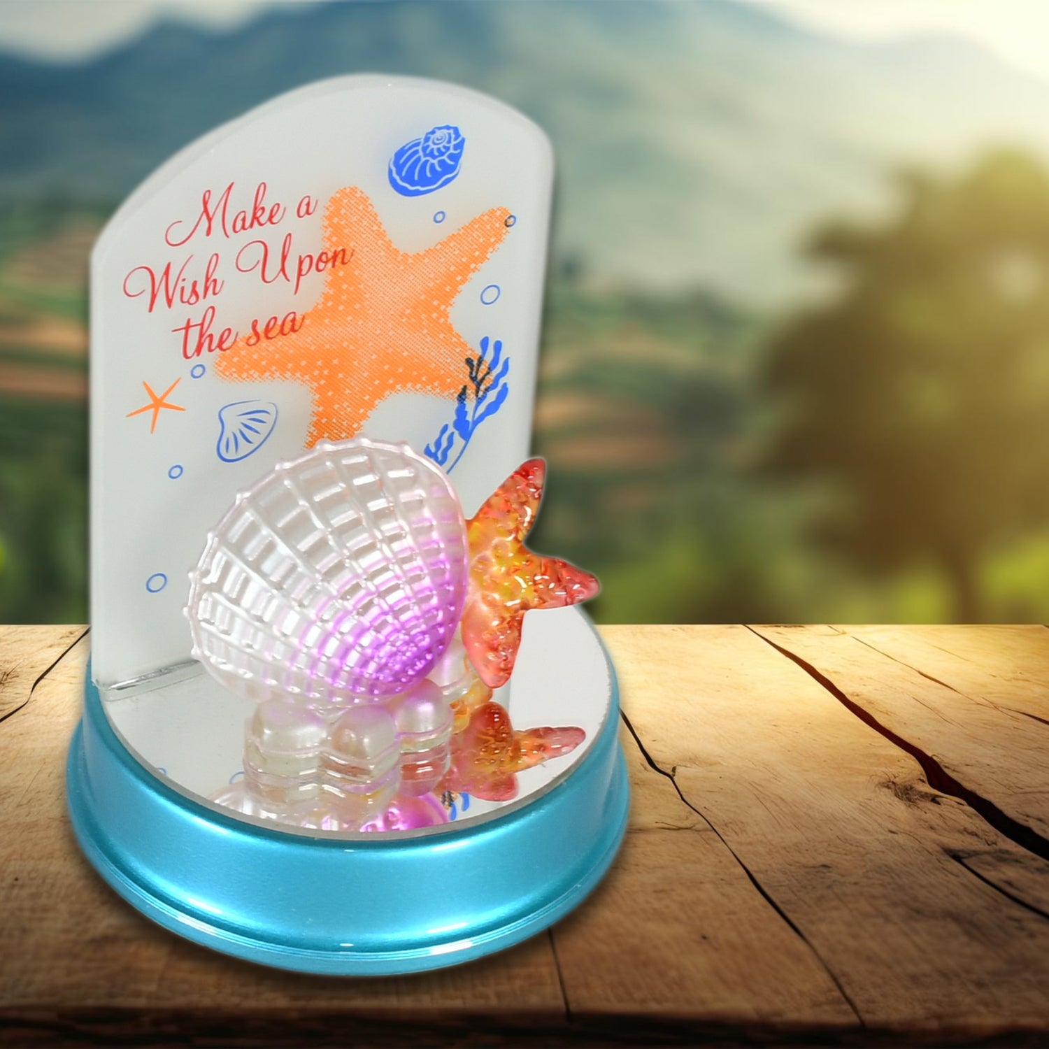 Starfish Night Light with a colorful shell design, perfect for beach-themed home decor