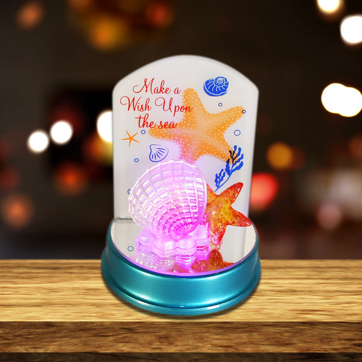 Starfish Night Light with Colorful Shell Design for Coastal Home Decor