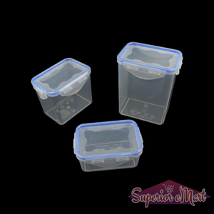 Airtight storage container set with three sizes, perfect for kitchen organization