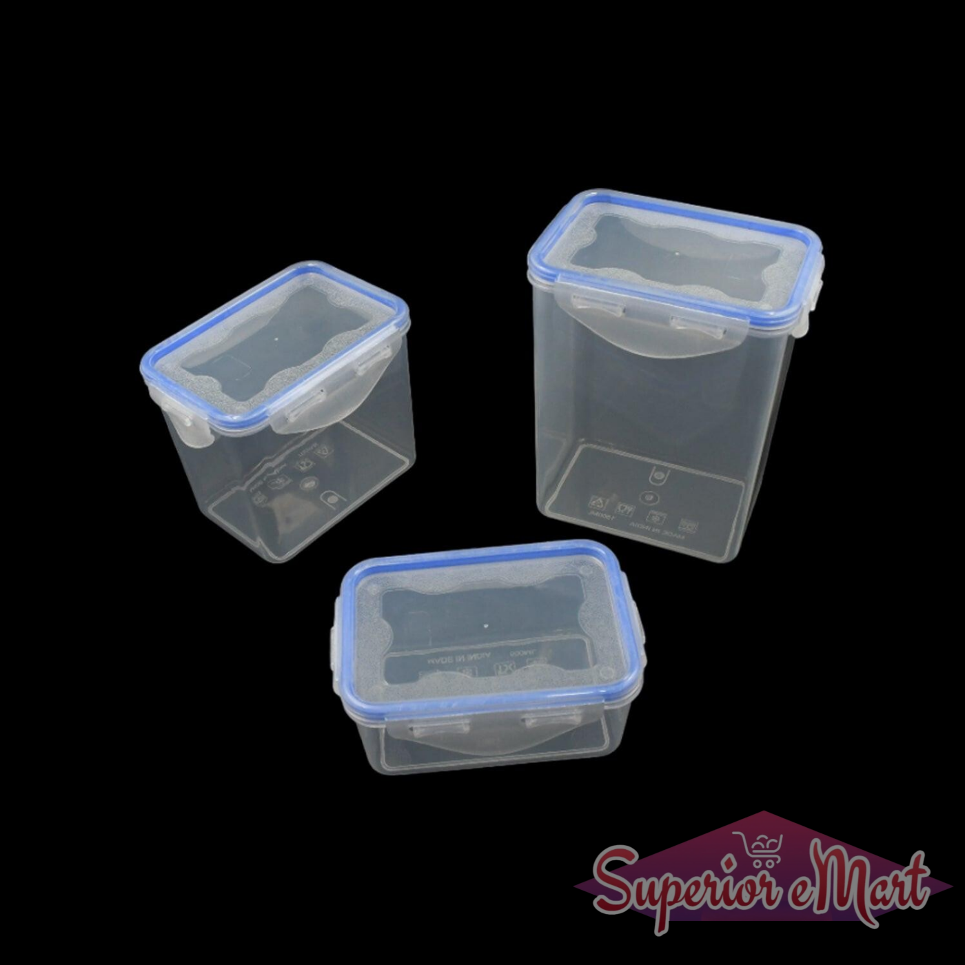 Airtight storage container set with three sizes, perfect for kitchen organization