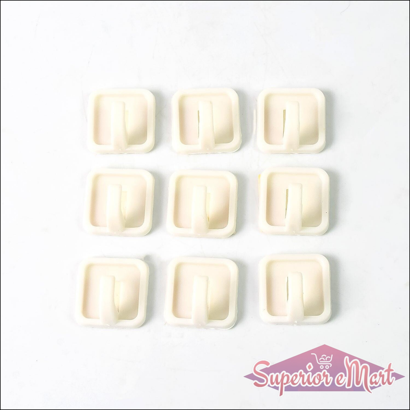Strong Adhesive Wall Hooks 9 Pcs - Superior eMart