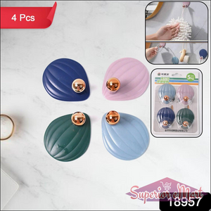 Stylish Adhesive Hooks 4 Pack - Multi-Color - Superior eMart