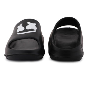 Stylish Black Slider with a unique design, perfect for casual wear and comfort