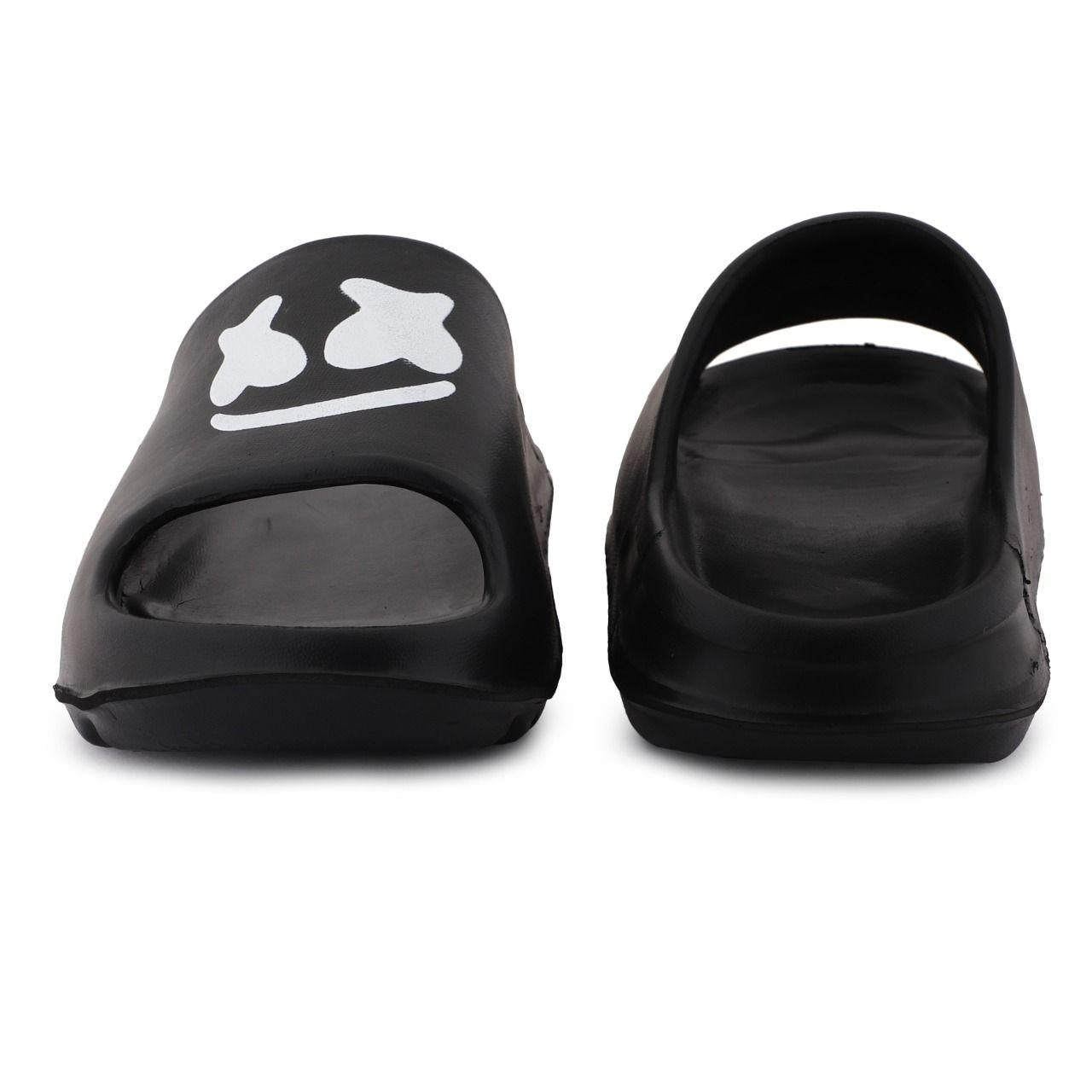 Stylish Black Slider with a unique design, perfect for casual wear and comfort