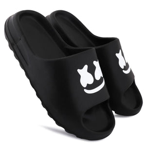 Stylish Black Slider with a comfortable design and signature logo for casual wear