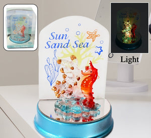 Sun Sand Sea LED Night Light featuring a vibrant seahorse design with decorative elements to enhance any room
