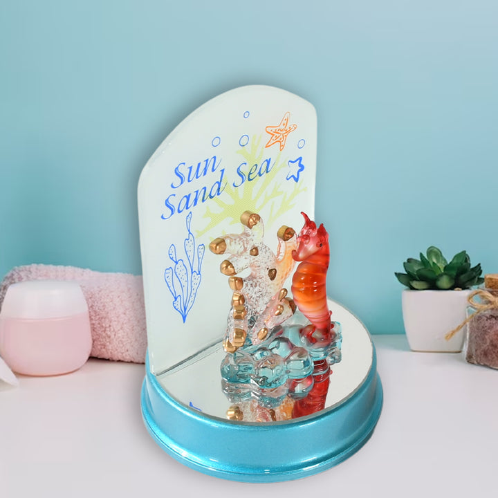 Sun Sand Sea LED Night Light featuring a colorful ocean design and mirror base for enchanting decor
