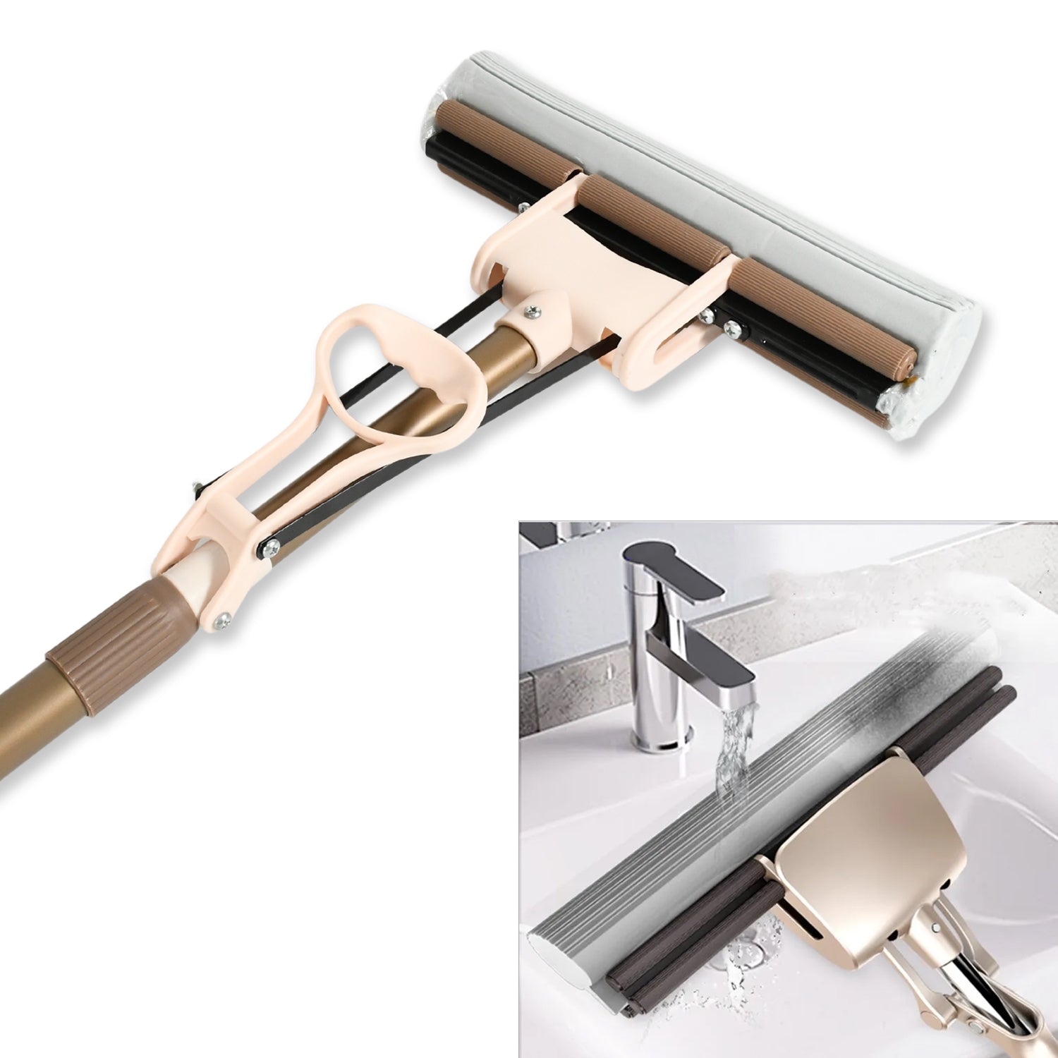 Superior eMart super absorbent sponge mop for effective cleaning of floors and surfaces