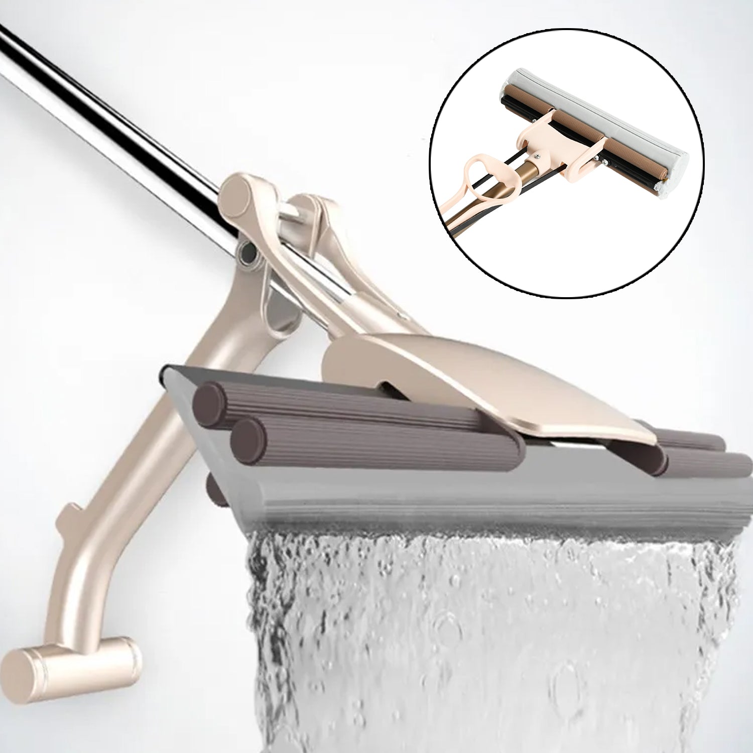 Superior eMart super absorbent sponge mop with adjustable handle for effective cleaning
