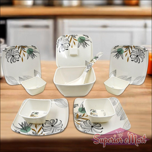Superior eMart 11 Piece Tableware Dinner Set with Floral Design - Superior eMart