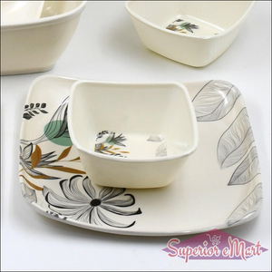 Superior eMart 11 Piece Tableware Dinner Set with Floral Design - Superior eMart