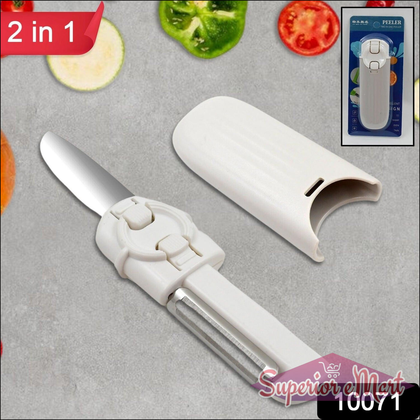 Superior eMart 2-in-1 Knife and Peeler for Kitchen 1 Pc - Superior eMart