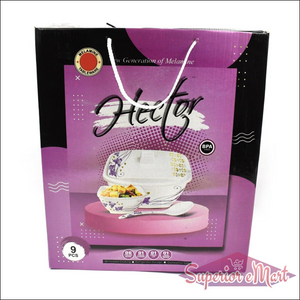 Superior eMart 9 Piece Dessert Bowl Set with Floral Design - Superior eMart