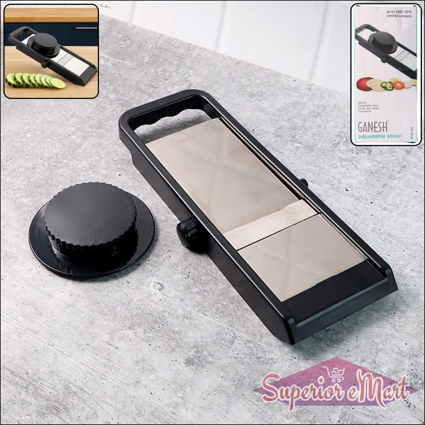 Superior eMart Adjustable Vegetable Slicer Stainless Steel - Superior eMart