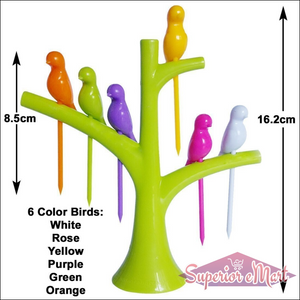 Superior eMart Bird Shaped Fruit Forks for Fun Displays - Superior eMart