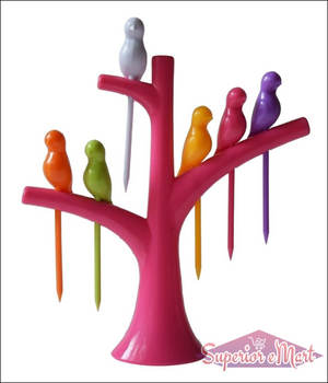 Superior eMart Bird Shaped Fruit Forks for Fun Displays - Superior eMart
