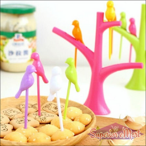 Superior eMart Bird Shaped Fruit Forks for Fun Displays - Superior eMart