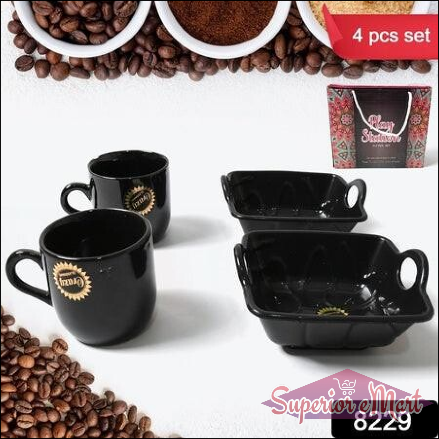 Superior eMart Ceramic Tea Cup Mug Set for Tea Lovers - Superior eMart